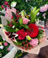 Valentines Designers Choice   Wrapped Bouquet