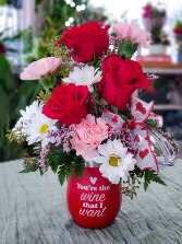 Valentines Flowers & Wine Tumbler 