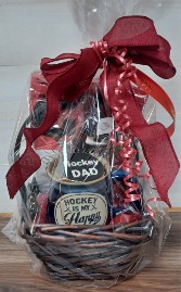 Valentines Hockey Dad Gift Basket