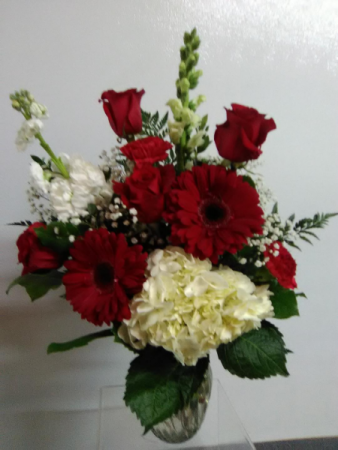 RED AND WHITE FLOWERS  MIXED SPECIAL NO 4