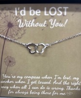 Valentines necklace  I'd be lost without you 