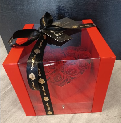 Valentine's Rose Box with Chocolates Rose Box