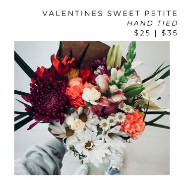 Valentines Small + Sweet Hand Tied  in Moose Jaw, SK | Untamed Blooms + Botanicals/Ellen's On Main