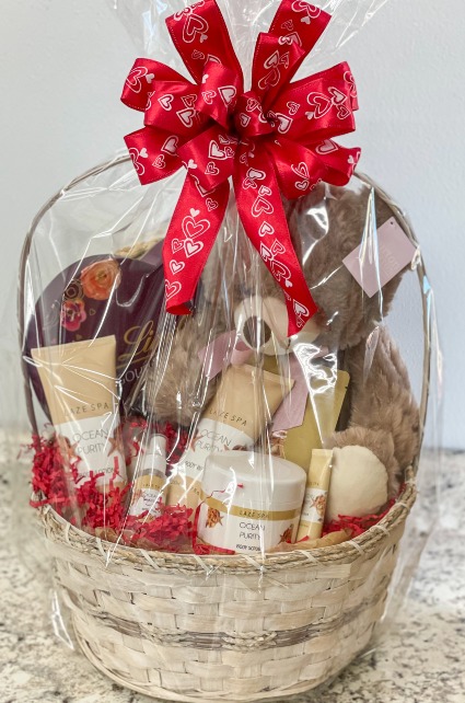 Valentine's Spa and Chocolate  Gift Basket