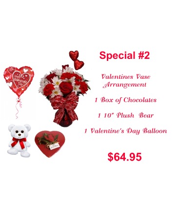 Valentines Special #2 Vase Arrangement