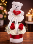 Valentine’s Teddy Bear Rose Arrangement 