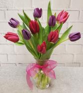 Multi Color Spring Tulip  Arrangement