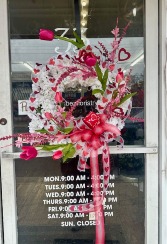 valentines wreath door decor