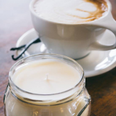 Vanilla Latte Soy Candle May be added to floral order