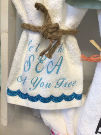 Variety of hand designed hand towels