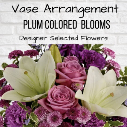 Vase Arrangement-Plum