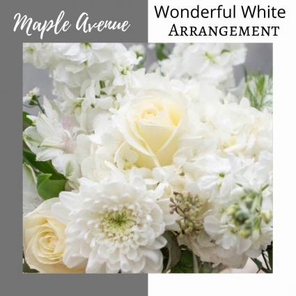 Vase Arrangement-Wonderful White