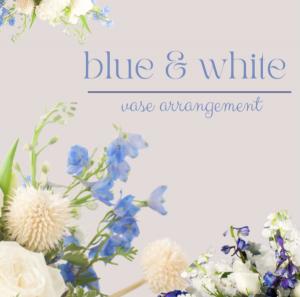 Vase Arrangment-Blue & White 