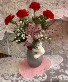Vase of beautiful Carnations and a bear Fresh Vase arrangement