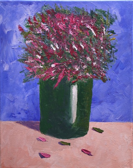 Vase of Heather  Acrylic on Canvas 