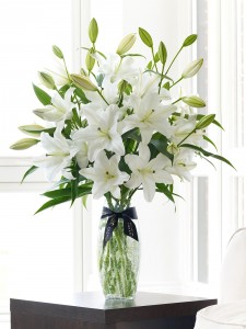 Beautiful Vase of Lilies  in Elyria, OH | PUFFER'S FLORAL SHOPPE, INC.