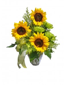 Vase of Sunshine Flower Arrangement