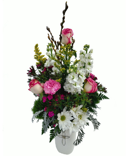Vase W/Cross
