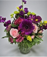 Velvet Plum Elegance Vase