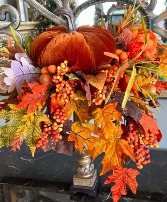Velvet Pumpkin Table Arrangement Fall