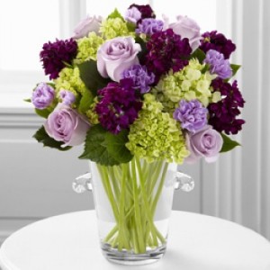 Vera Wang Collection: Purple Hue Exclusive Vase Arrangement  in Teaneck, NJ | Teaneck Flower Shop (A.A.A.A.A.)