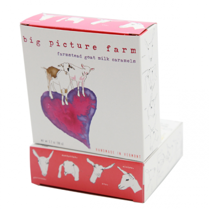 Vermont Farm Box HEART Original Flavors Locally Made Goat Milk Caramels