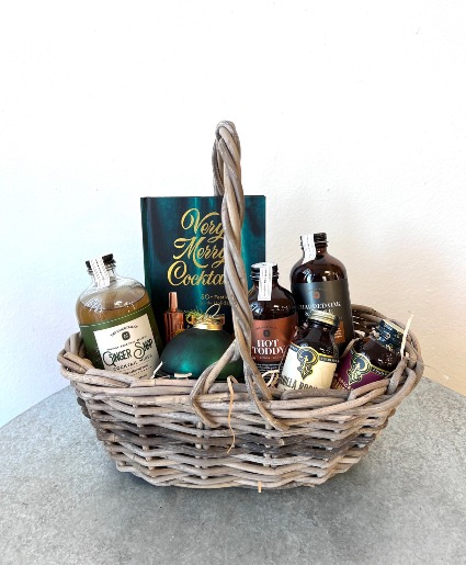 Very Merry Cocktail Gift Basket 