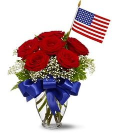 Veterans Remembrance Fresh Flowers Arrangement