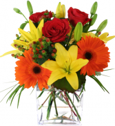 Vibrant and vogue fresh arrangement