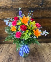 Vibrant Blooms Vase Arrangement