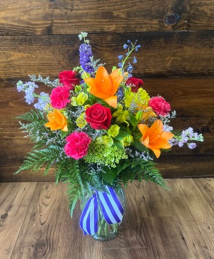 Vibrant Blooms Vase Arrangement