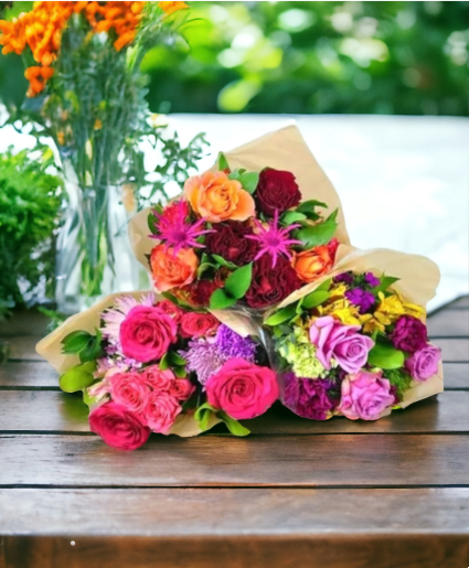 Vibrant Blooms Wrapped Bouquet