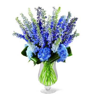 Vibrant Blues Vase Arragement