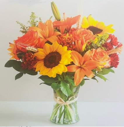 Vibrant fall fall flowers