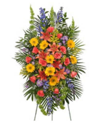 VIBRANT FLORAL EXPRESSION STANDING SPRAY FSN-VIB