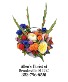Vibrant Garden Basket Fresh cut flowers in lined basket 