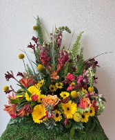 Vibrant Garden  Urn Arrangement
