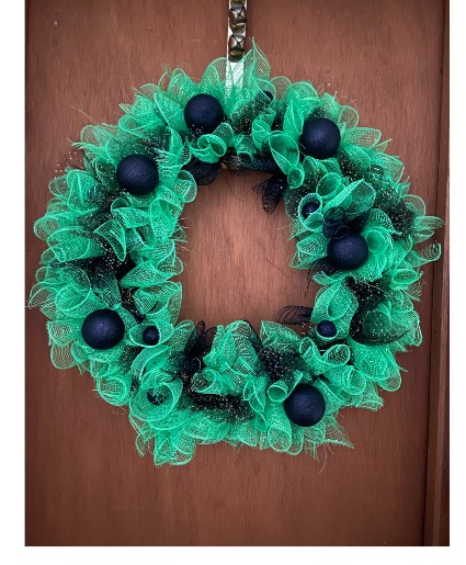 vibrant green wreath