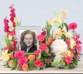 Vibrant Hope Cremation Flowers   (urn/frame not included) 