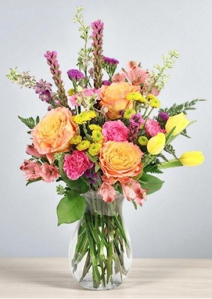 Vibrant Kaleidoscope Vase Arrangement 
