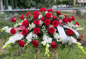 Vibrant Life Casket Piece in Wilburton, OK | Wanda's Flowers and Gifts