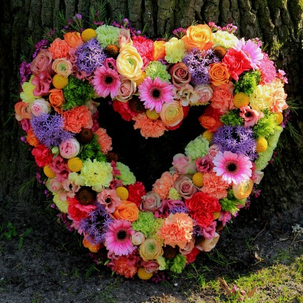 Vibrant Memories Heart Wreath