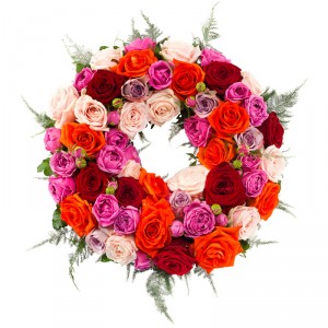 Vibrant Memories Sympathy Wreath in Newmarket, ON | SIMPLY FLOWERS Vibrant Memories Sympathy Wreath in Newmarket, ON | SIMPLY FLOWERS