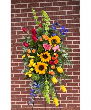 Vibrant Remembrance Standing Spray 