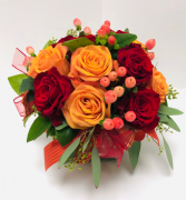 Vibrant Roses Vase Arrangement