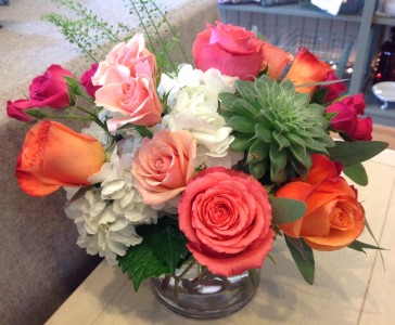 Vibrant Roses and Succulent Valentine's
