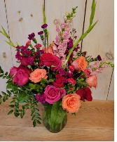 Vibrant Roses Vase Arrangement