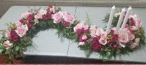 Pretty Pinks Cremation Urn Adornment Urn Wreath