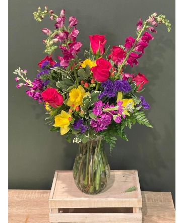Vibrant Vibes Vase Arrangement in Stony Brook, NY | Village Florist And Events
