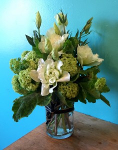 Vibrant Viburnum & Lizzy Vase arrangement